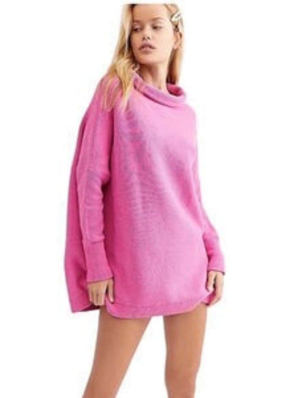 Free People Pink Ottoman Slouchy Tunic